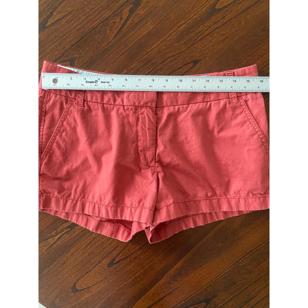 J.Crew Broken-In Chino Shorts Womens 8 Coral Red Casual Summer Cottage Core 3" - Picture 4 of 5